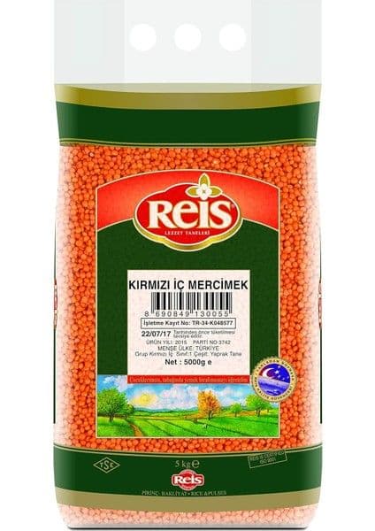 Reis 5 kg Mercimek Kırmızı