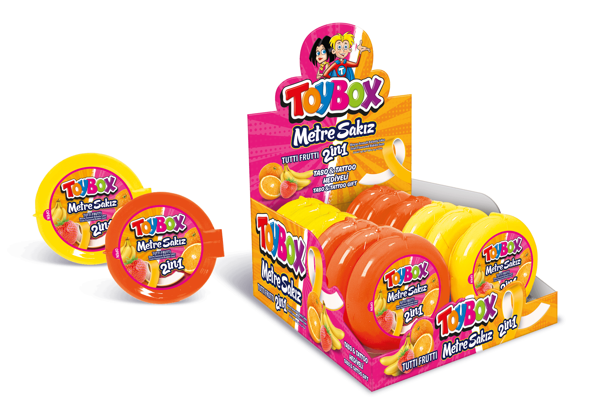 Toybox Metre Sakız 2in1 Tutti Frutti 35 g