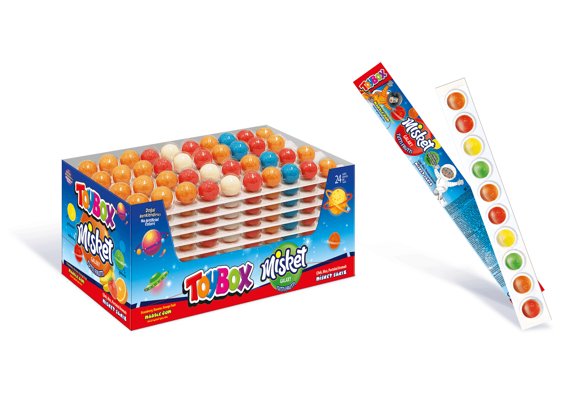 Toybox Misket Galaxy Tutti Frutti 23 g