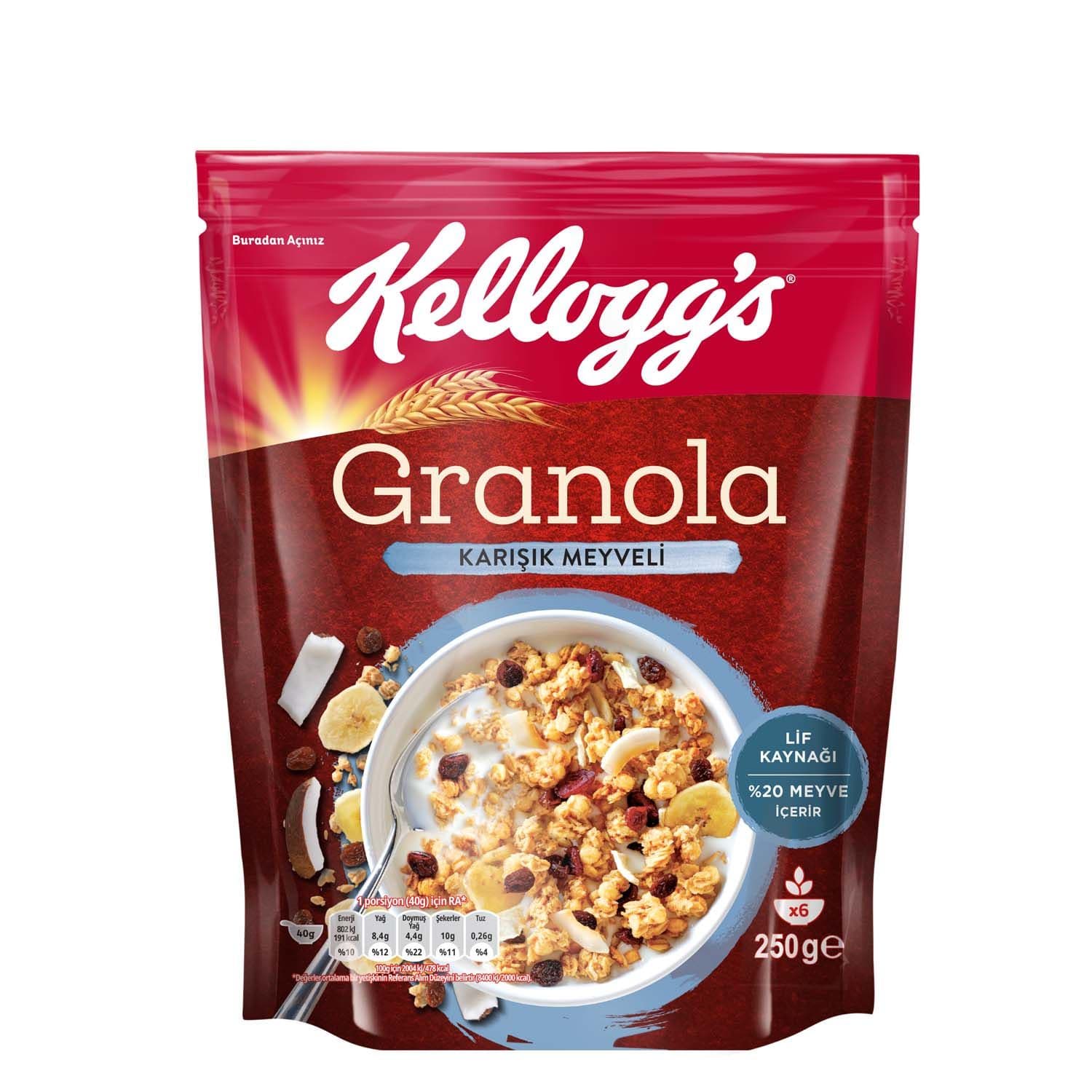 Kellogg's Granola Karışık Meyveli 250 g