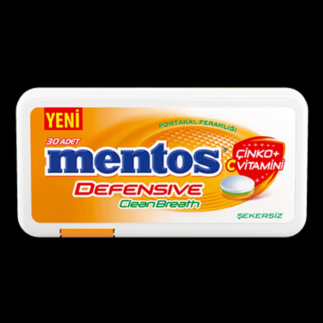 Mentos 2 Hours Plastik 12'li 21 g (Portakal)