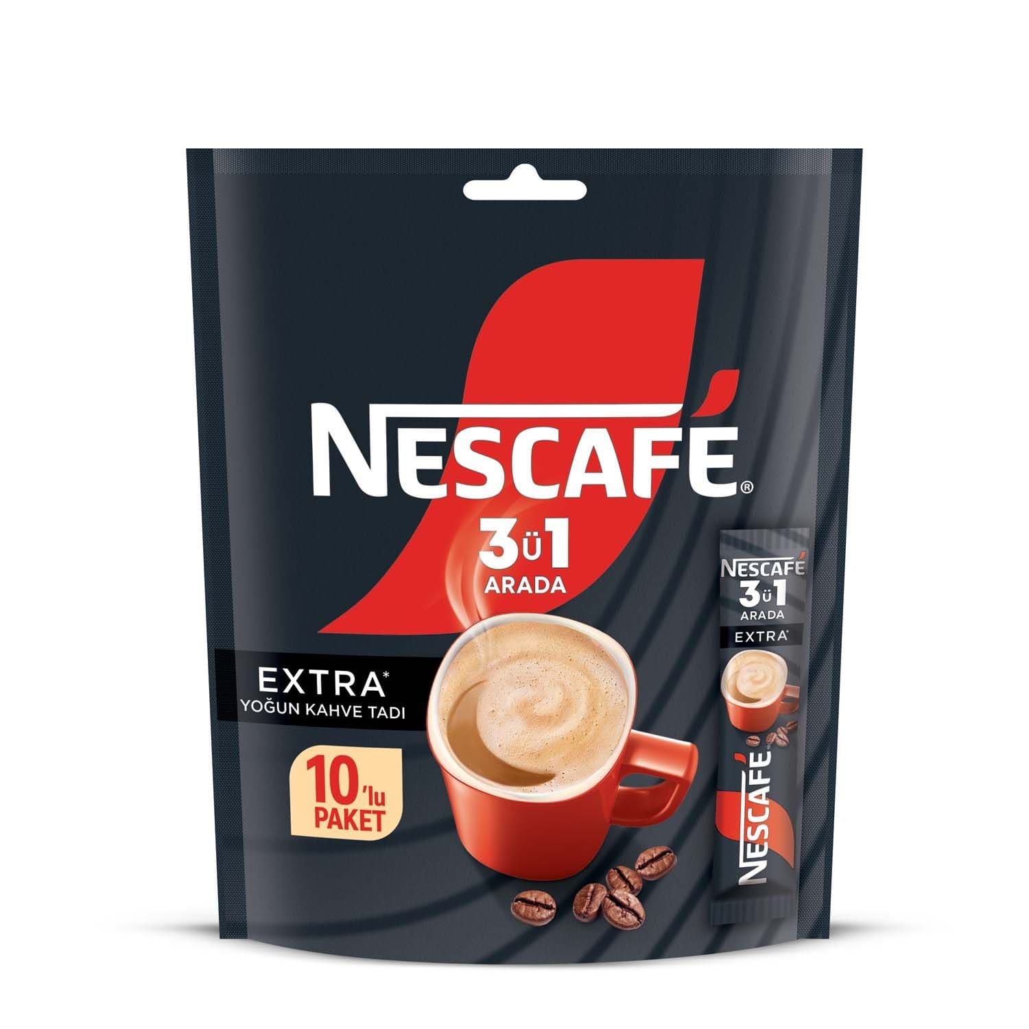 Nescafé 10'lu Poşet 3'ü 1 Arada Extra