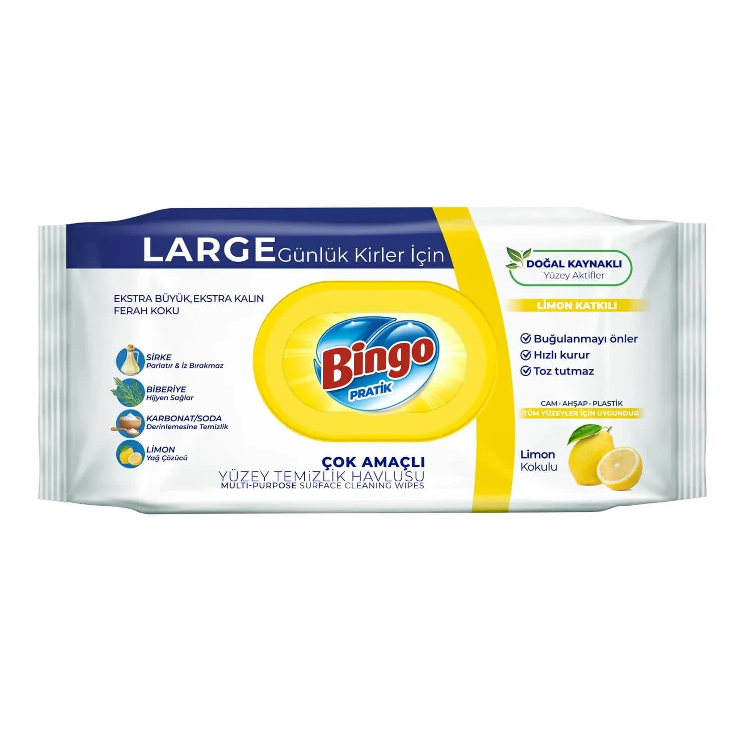 Bingo Yüzey Havlusu Large 96'li Limon