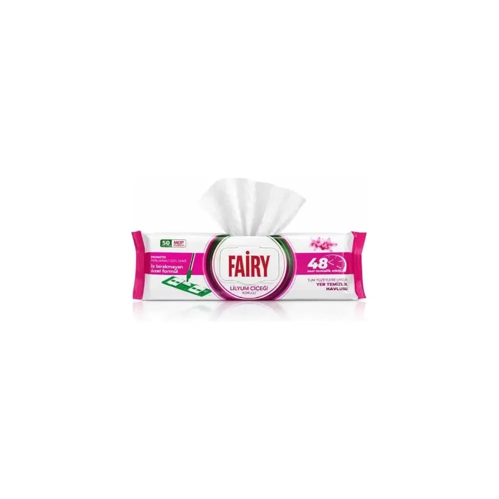 Fairy Yüzey Mop Temizleyici Havlusu 50'li Lilyum