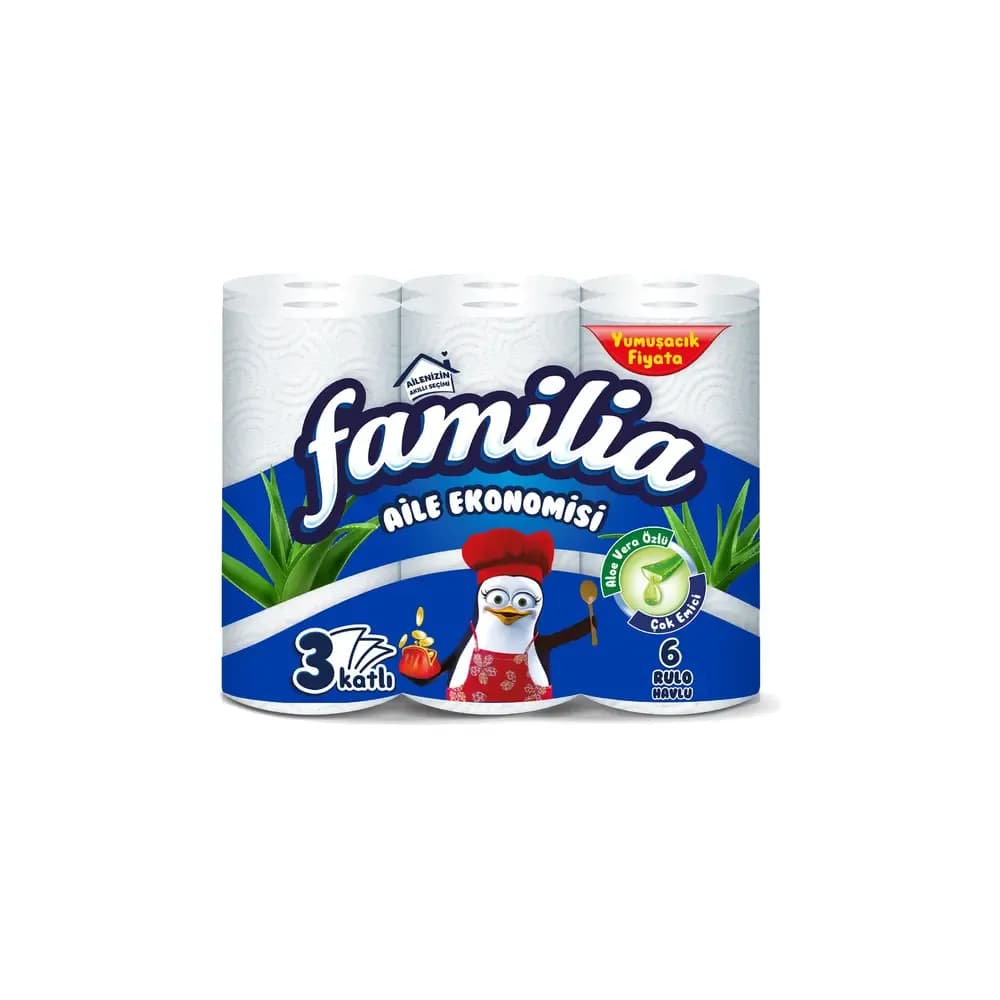 Familia Kağıt Havlu 6'li Eko Alo Vera Özlü