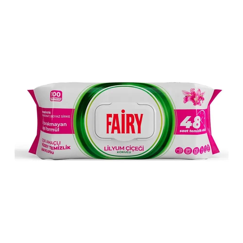 Fairy Yüzey Islak Havlu 100'li Lilyum