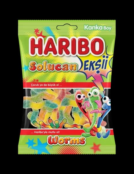 Haribo Fizz Worms (ekşi Solucan) 70 g