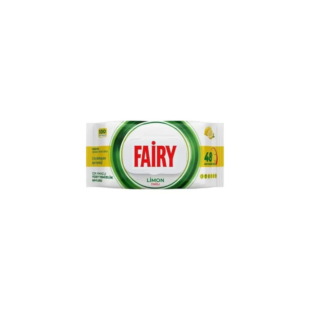 Fairy Yüzey Islak Havlu 100'li Limon
