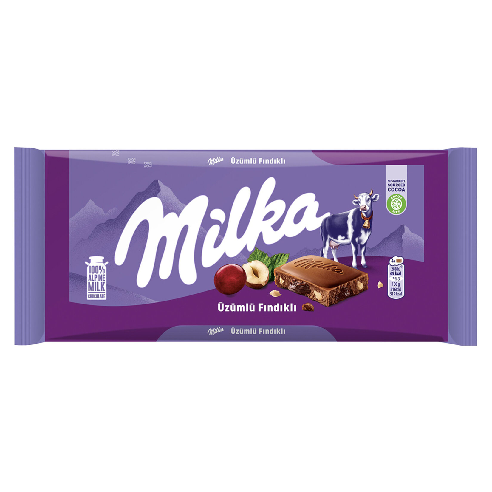 Milka "682499" Tablet Üzümlü Fıkdıklı 80 g
