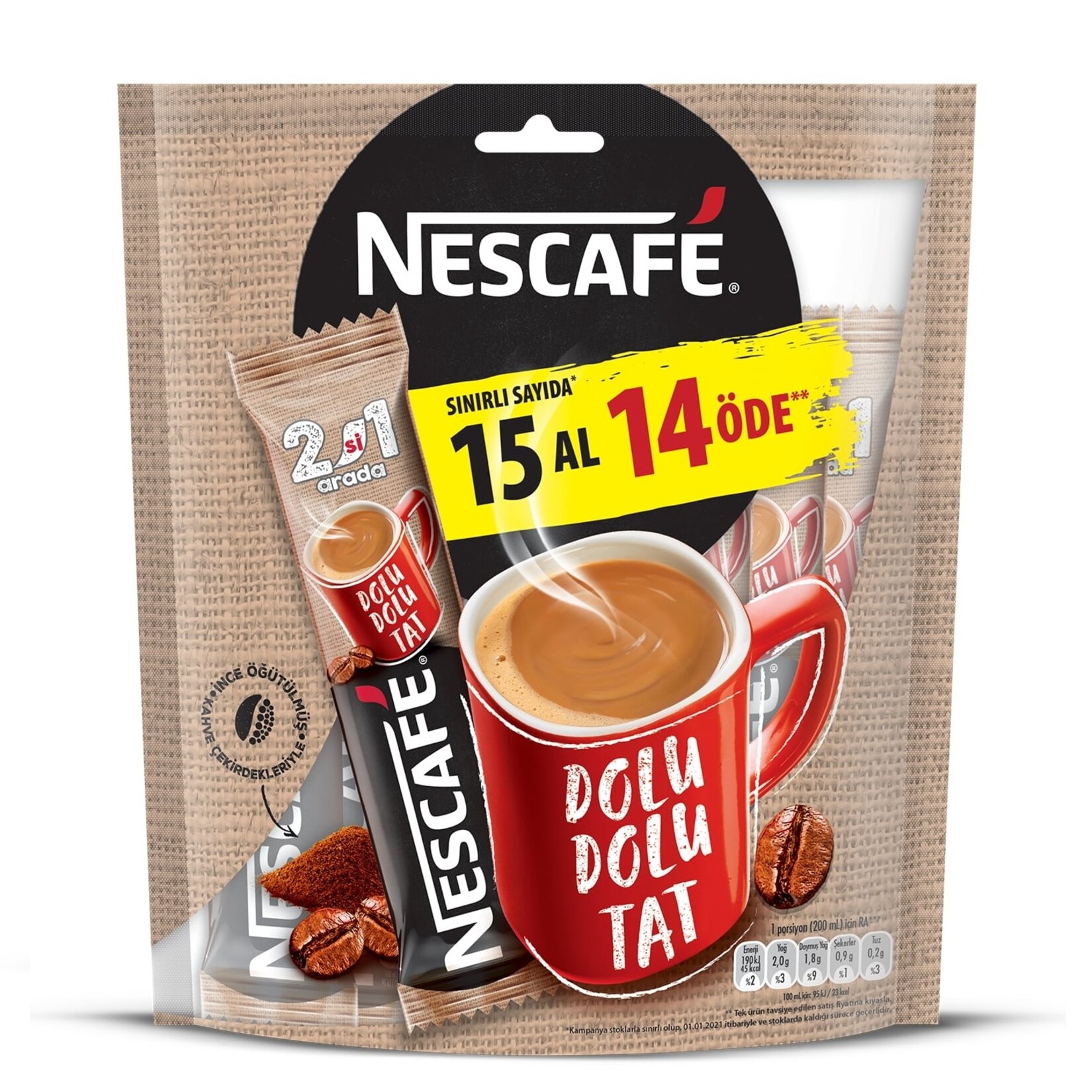 Nescafé 15'li Poşet 2'si 1 Arada