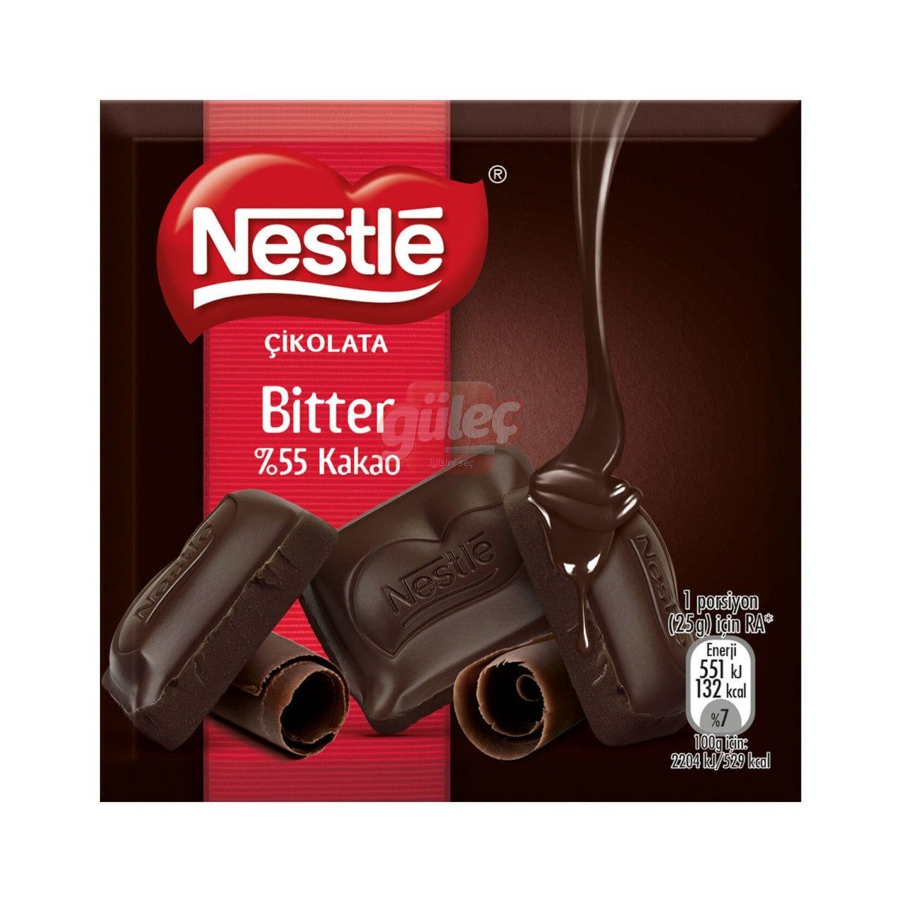 Nestle Bitter Kare Çikol.6'lı 60 g