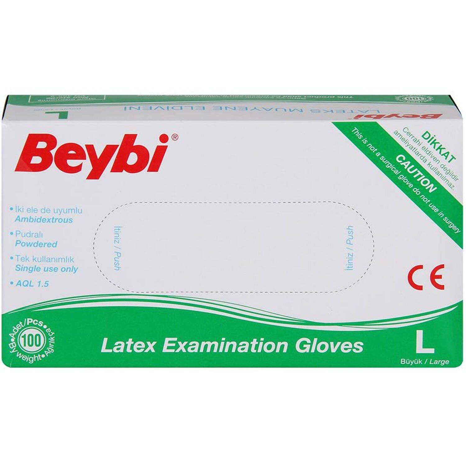 Beybi Muayene Eldiveni Pudralı L