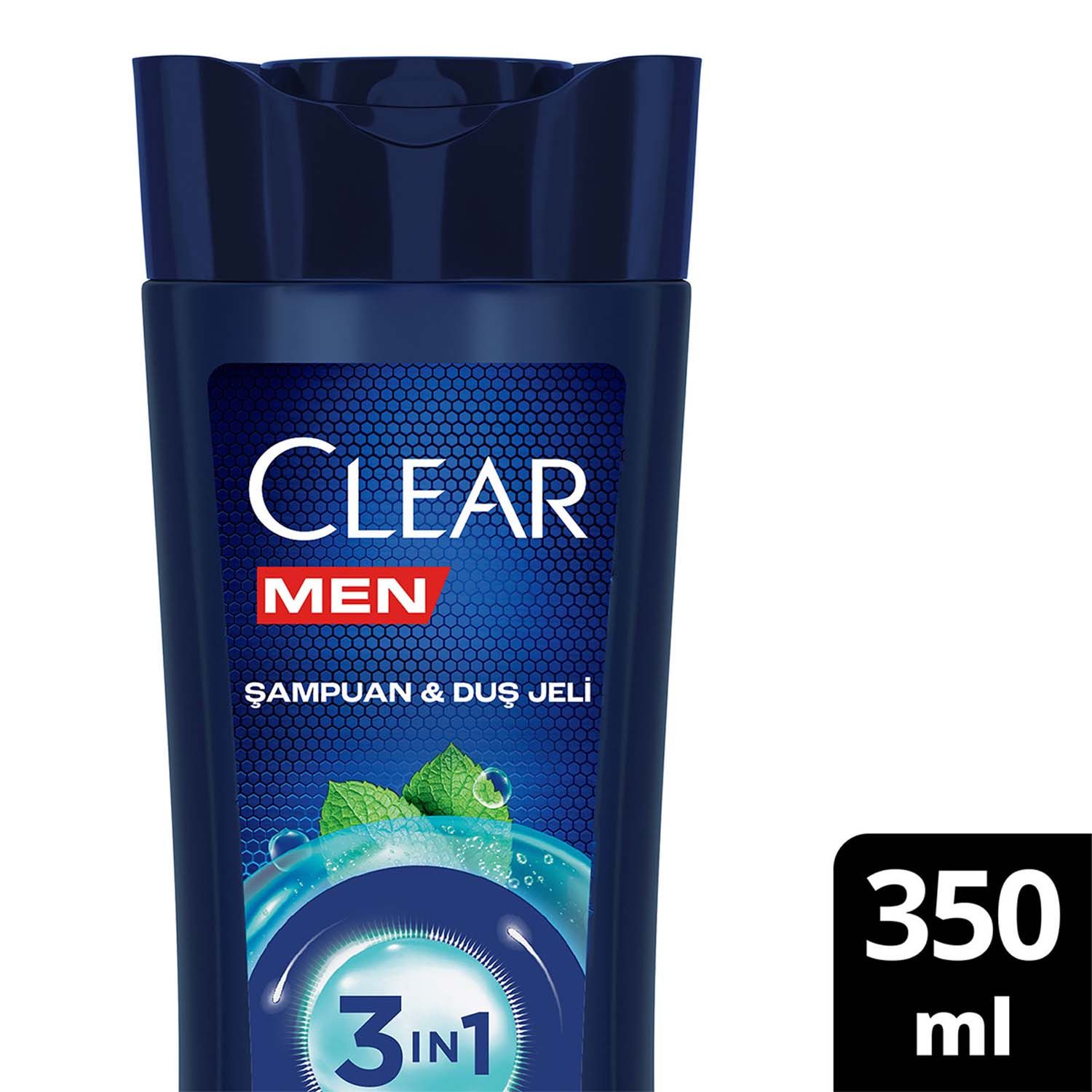 Clear Duş Şampuan 350 ml Men Cool 3ın1