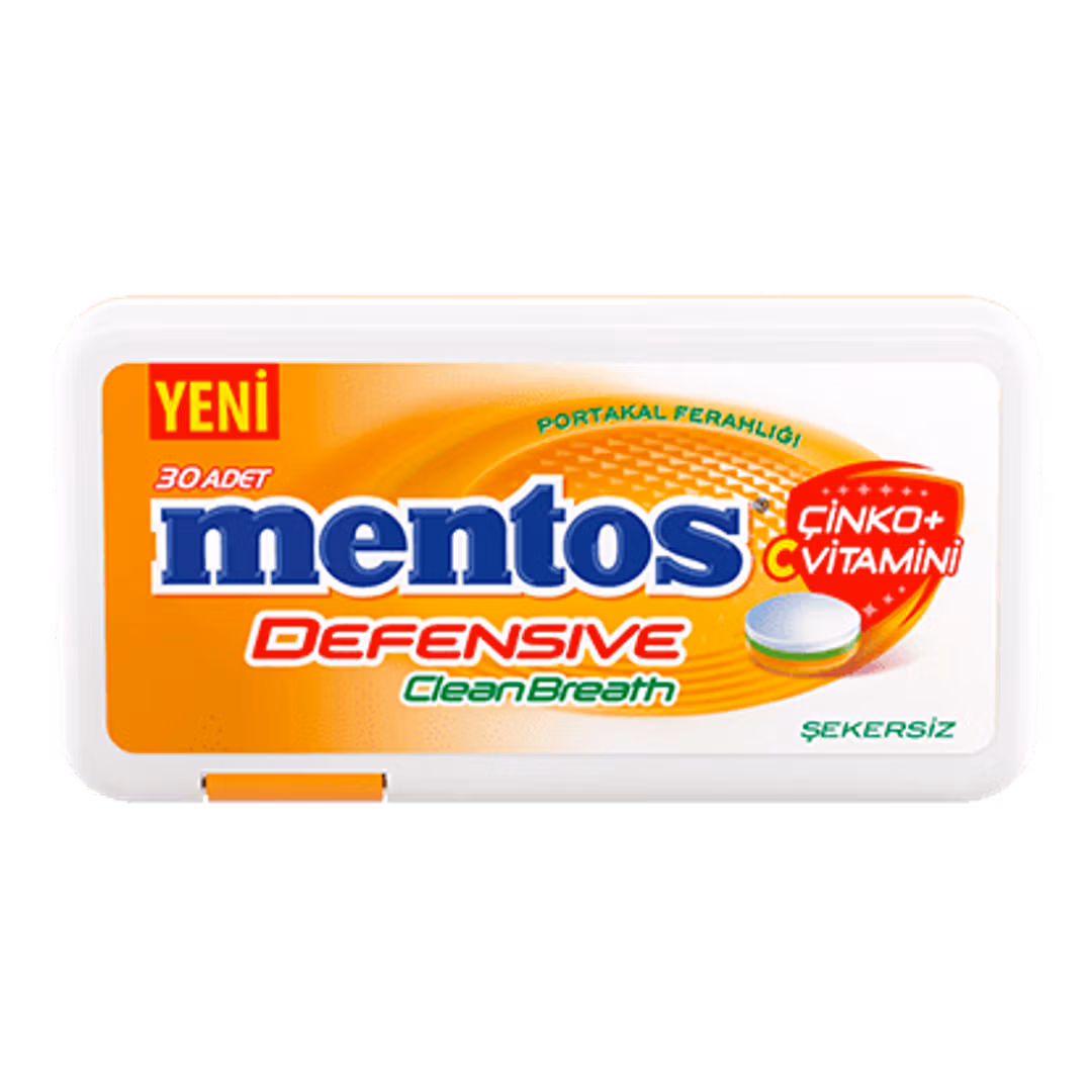 Mentos 2 Hours Plastik 12'li 21 g (Portakal)
