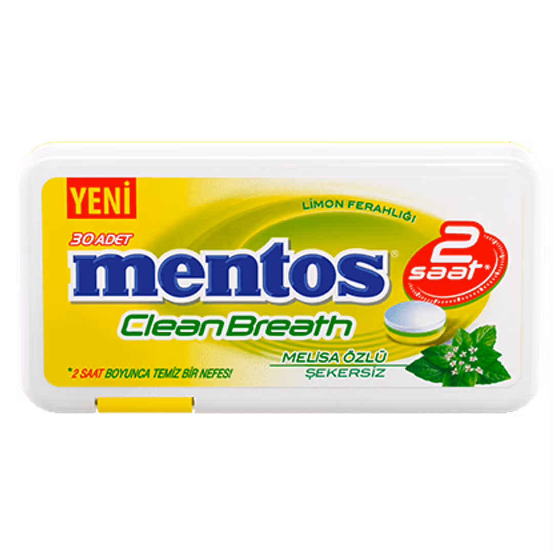 Mentos 2 Hours Plastik 12'li 21 g (Limon)