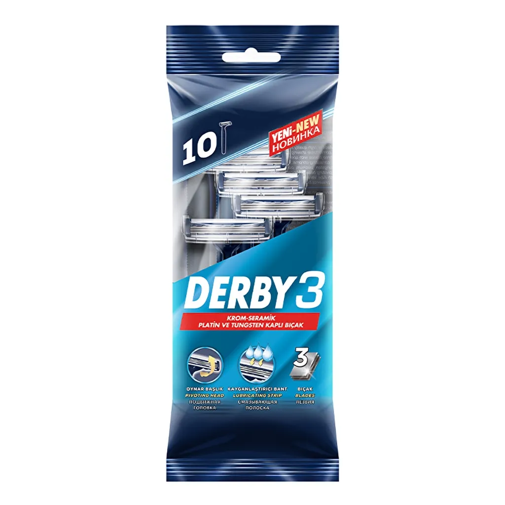 Derby Samurai 3 Bıçaklı 10'lu Poşet