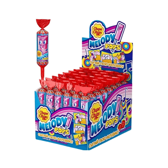 Chupa Chups Melody Pops Çilek 48'li 15 g