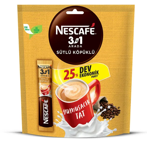 Nescafé 25'li Poşet 3'ü 1 Arada S.Köpüklü