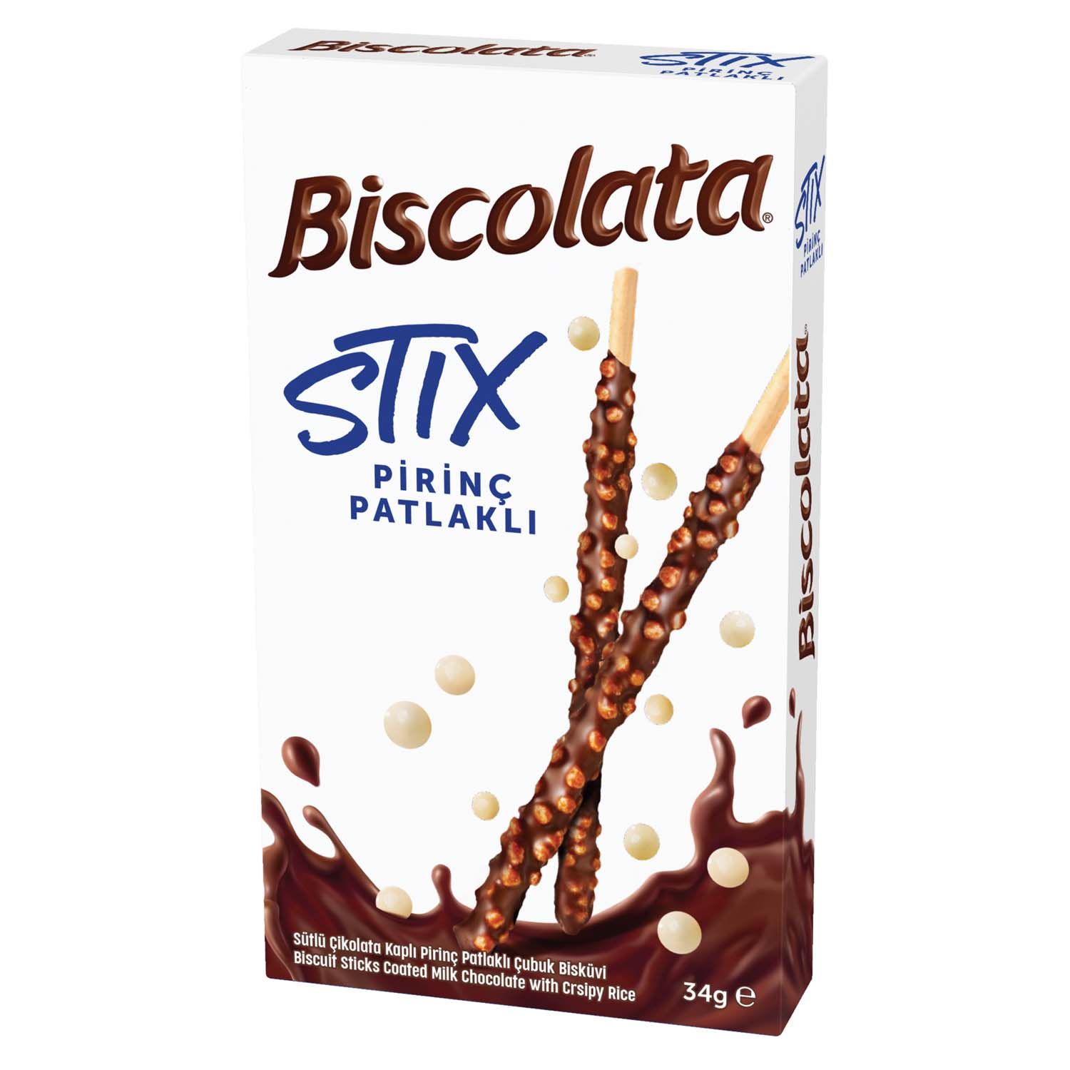 Biscolata 34 g Stix P.Patlaklı