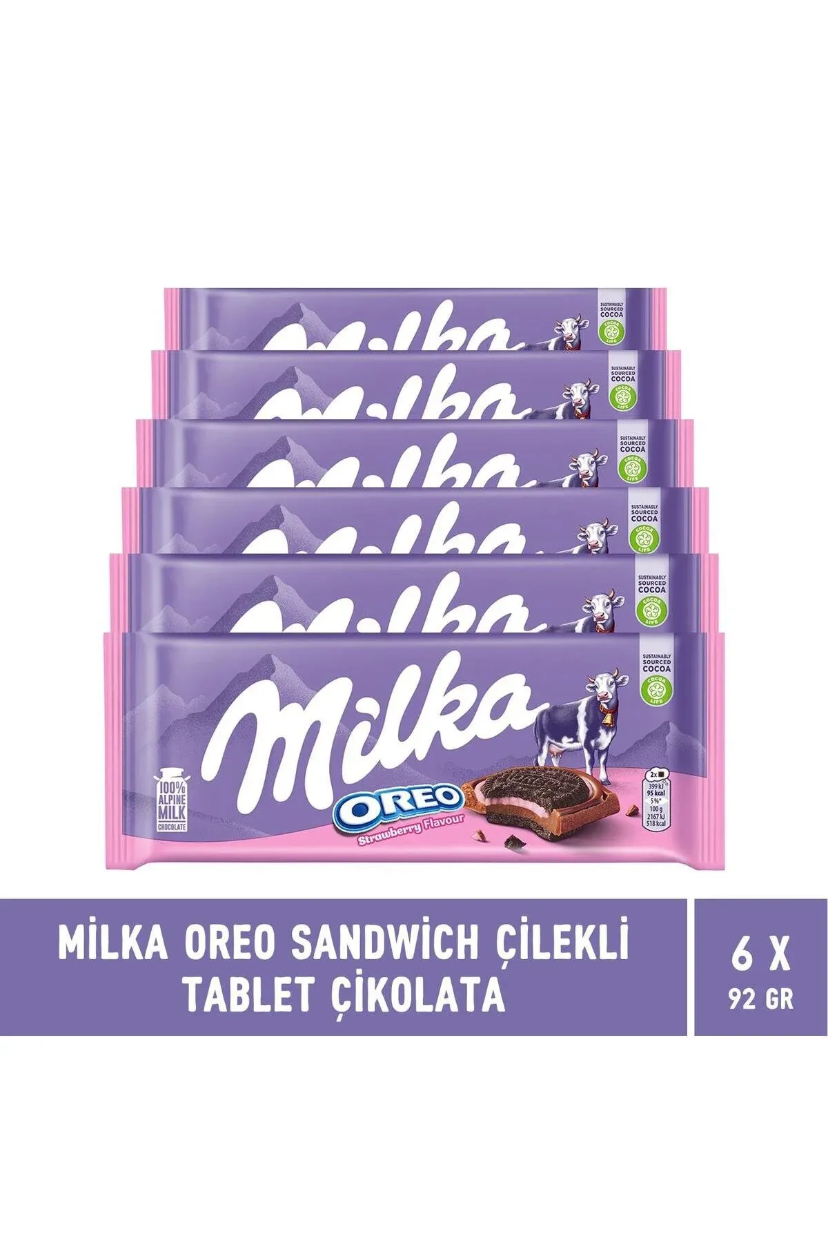 Milka "637965" Tablet Oreo Sand.Çilekli 92 g
