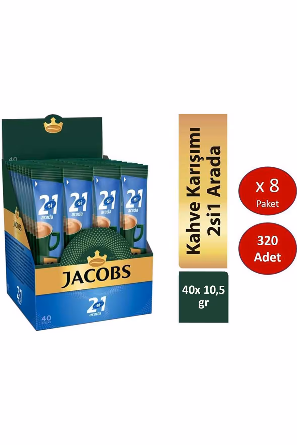 Jacobs 8x40'lı 2'si 1 Arada