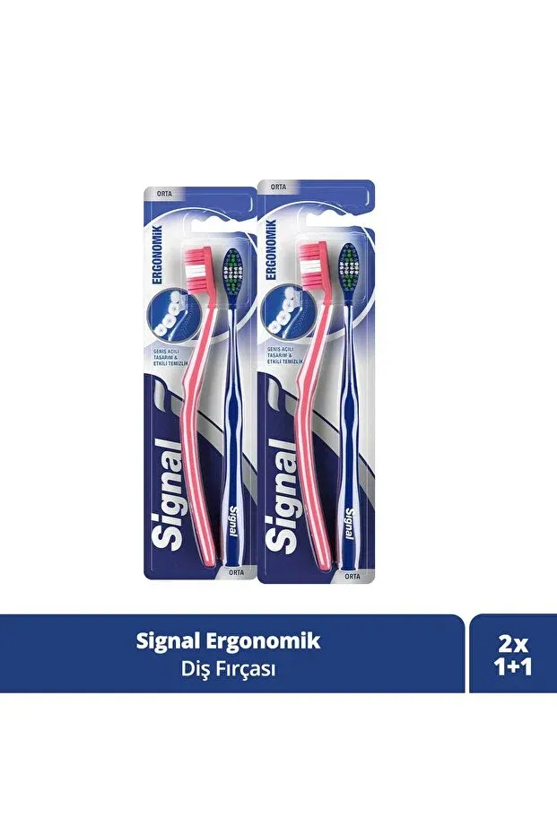 Signal Diş Fırçası Ergonomik 1+1 X12