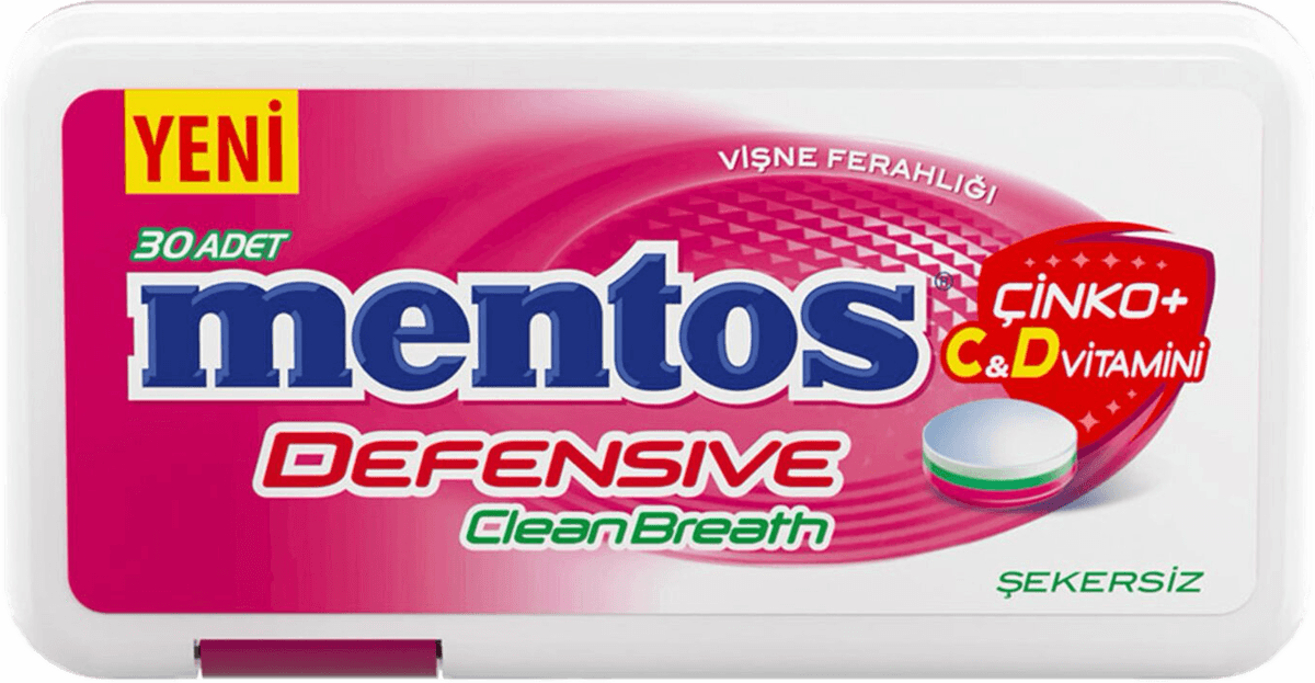 Mentos 2 Hours Plastik 12'li 21 g (Vişne)